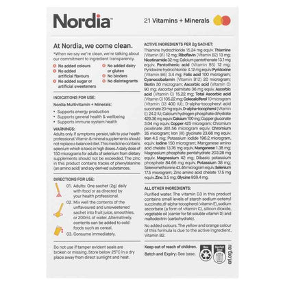 Nordia Multivitamin + Minerals Unflavoured Powder 28 Sachets