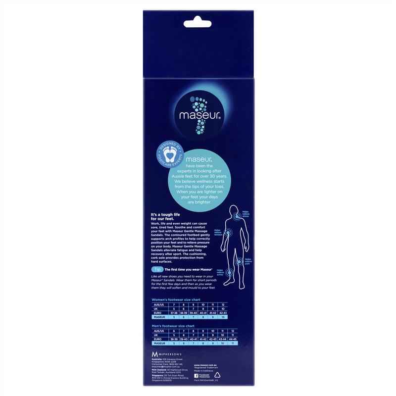 Maseur Gentle Massage Sandal Beige Size 6 Unisex