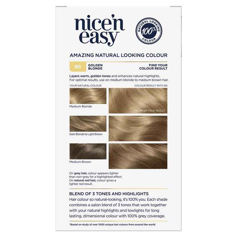 Clairol Nice N Easy 8G Natural Golden Blonde Permanent Hair Colour