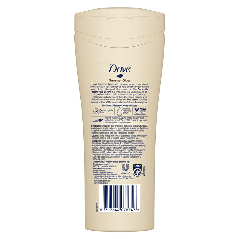 Dove Summer Glow Medium - Dark Skin 400ml