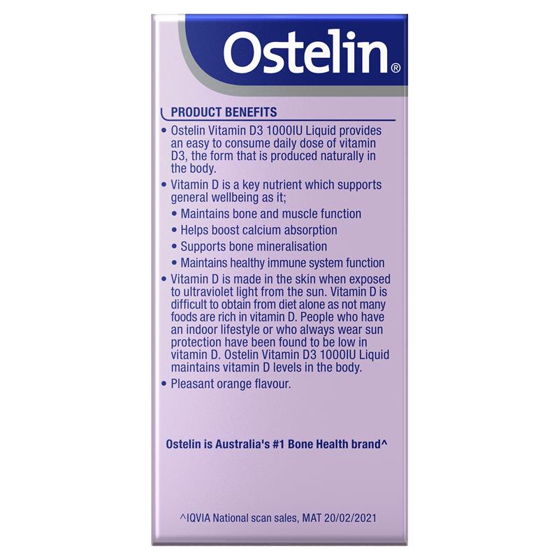 Ostelin Vitamin D3 1000IU Liquid 50ml