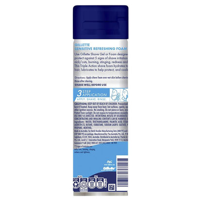 Gillette Sensitive Refreshing Shave Foam 245g