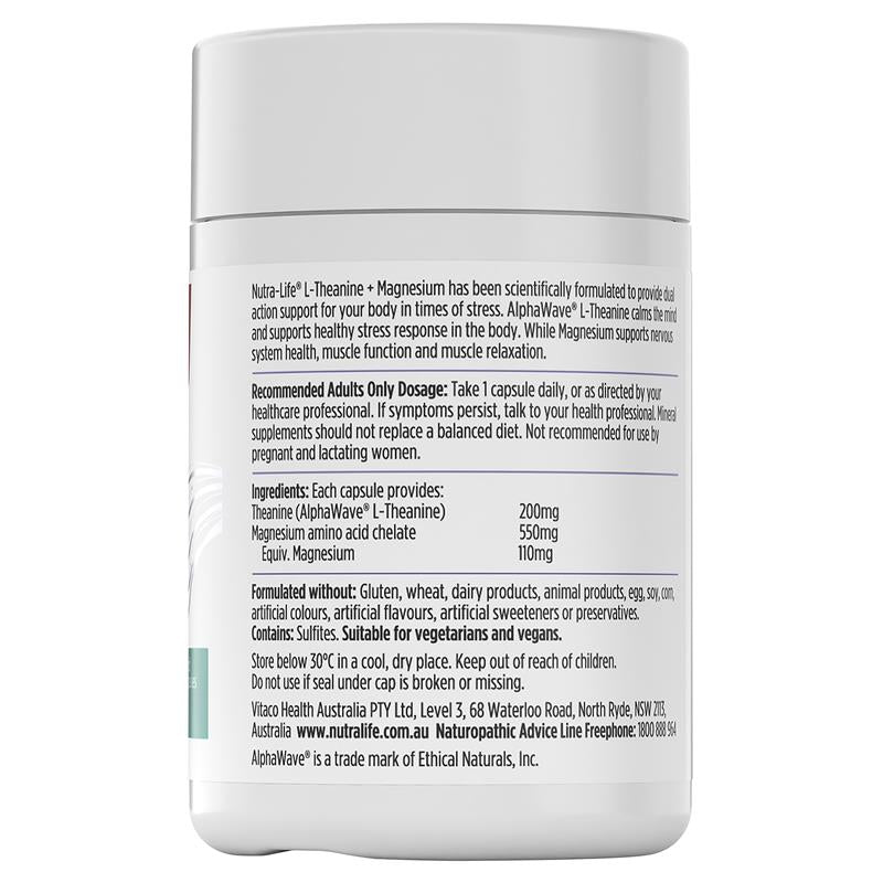 Nutra-Life L-Theanine + Magnesium 60 Capsules