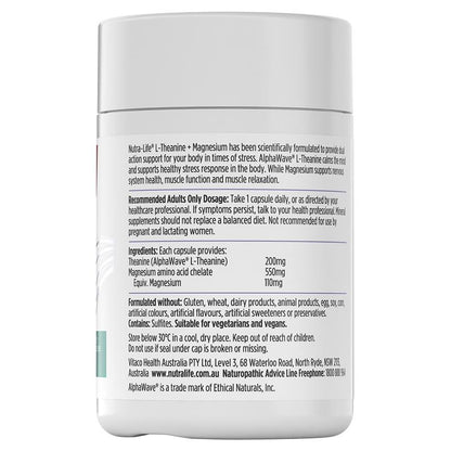 Nutra-Life L-Theanine + Magnesium 60 Capsules