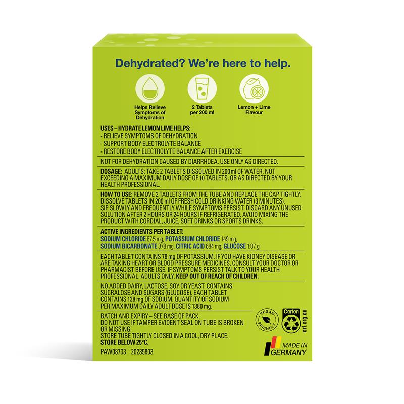Voost Hydrate Lemon + Lime Effervescent Tablets 60 Pack Exclusive Size