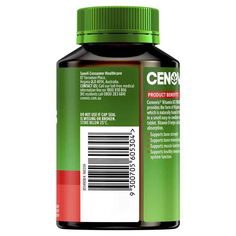 Cenovis Vitamin D3 1000IU 400 Tablets Exclusive Size