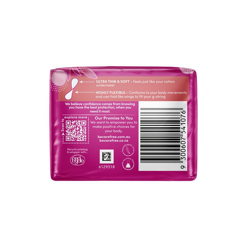 Carefree Barely There Unscented Panty Liners 42 Pack