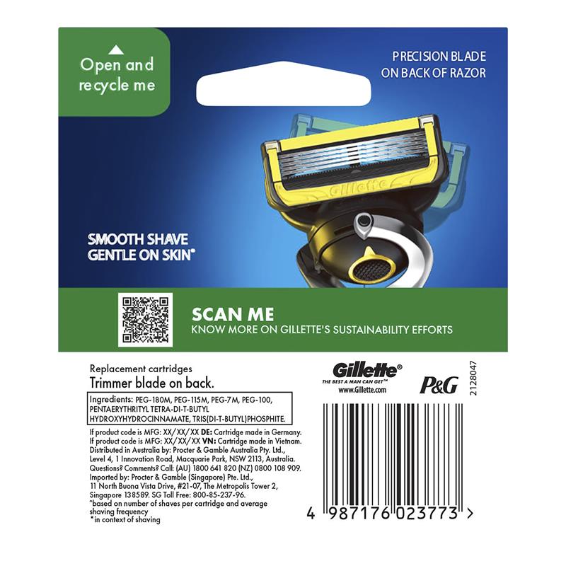 Gillette Fusion ProShield Razor Blades 4 Pack