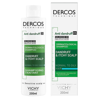 Dercos Anti-Dandruff DS Shampoo for Normal to Oily Hair 200ml