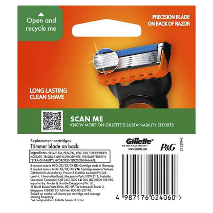 Gillette Fusion Manual Razor Blades 4 Pack