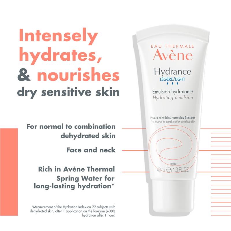 Avene Hydrance Light Hydrating Emulsion 40ml - Moisturiser for dehydrated skin