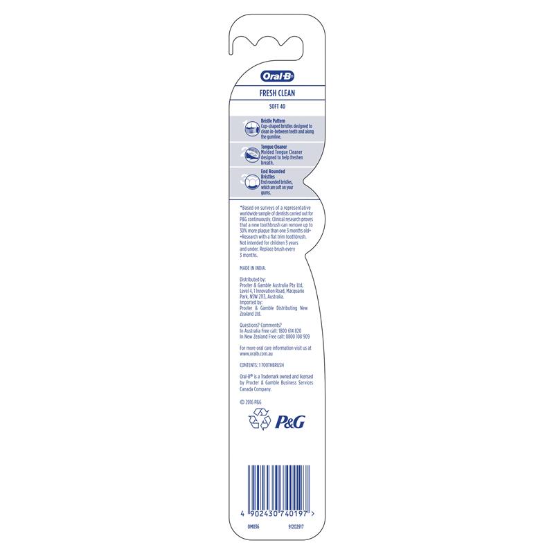 Oral B All Rounder Fresh Clean Soft Manual Toothbrush