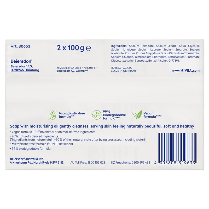 NIVEA Creme Soft Soap 2 x 100g Twin Pack