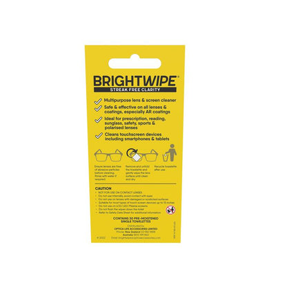 BrightWipe Lens Cleaning Wipes 30 Pack