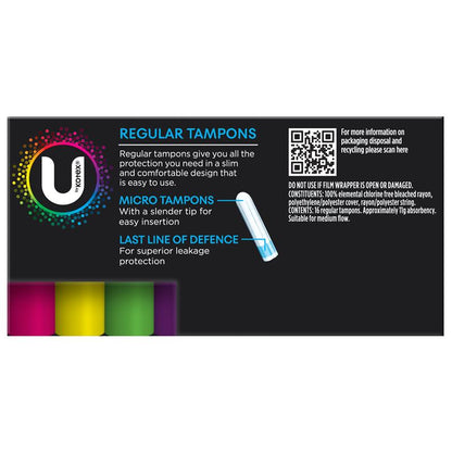 U by Kotex Slim Tampons Regular 16 Pack