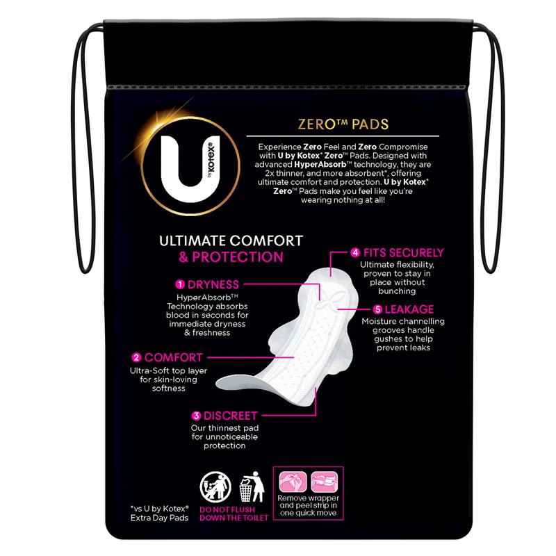U by Kotex Zero Super Wing 10 Pack