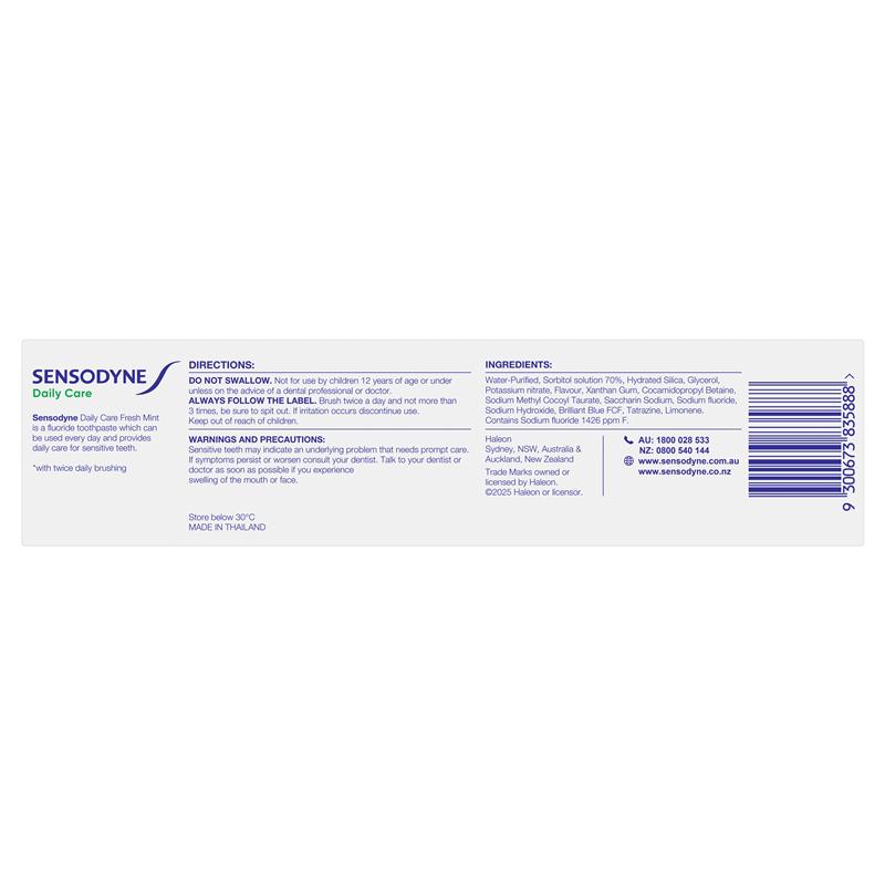 Sensodyne Sensitive Teeth Daily Care Toothpaste 160g (Exclusive Size)