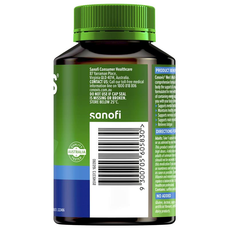 Cenovis Once Daily Men's Multi + Performance 50 Capsules - GimmeNow