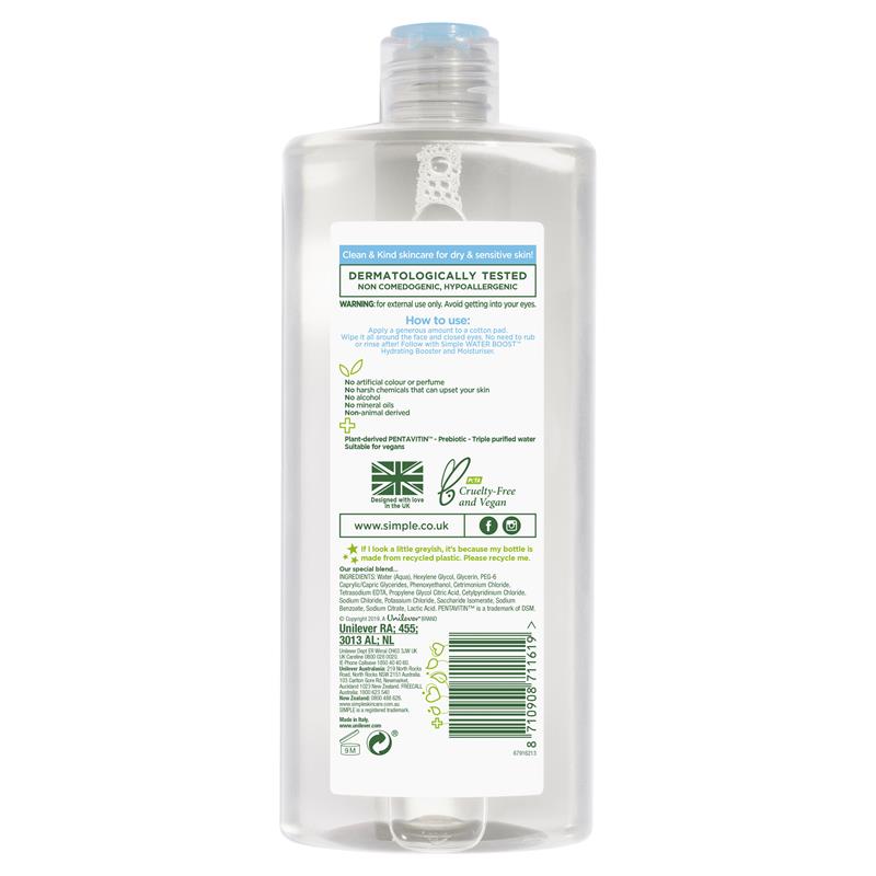 Simple Water Boost Micellar Cleansing Water 400ml