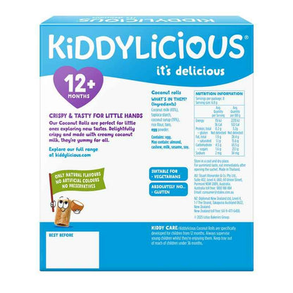 Kiddylicious Mini Coconut Rolls 7g x 8 Pack