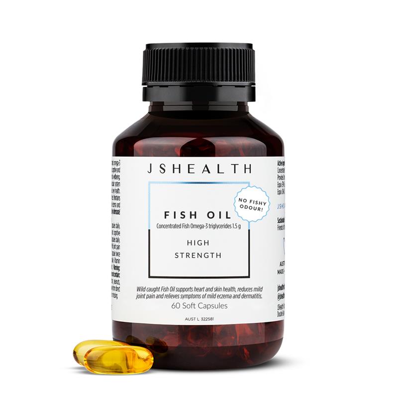 JSHEALTH Fish Oil + 60 Capsules