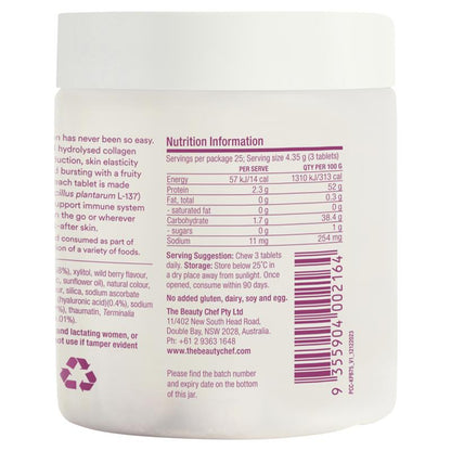 The Beauty Chef Plumpers Kakadu Plum Collagen Peptides 75 Chewable Tablets - GimmeNow