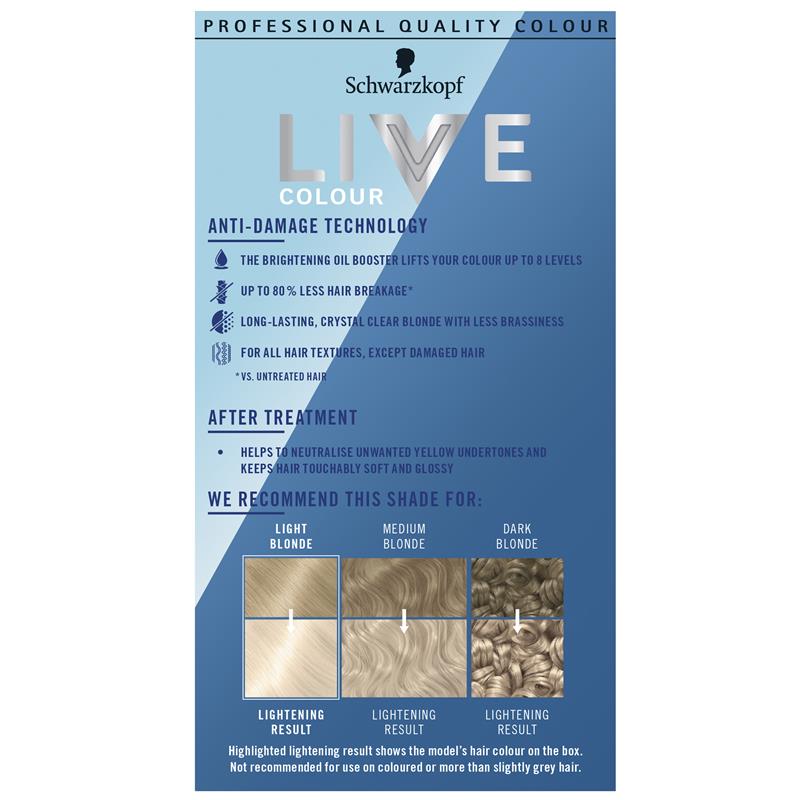 Schwarzkopf Live Colour Permanent Intense Bleach Absolute Platinum 00A