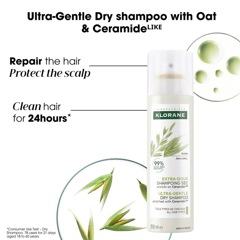 Klorane Dry Shampoo With Oat & Ceramide 250ml