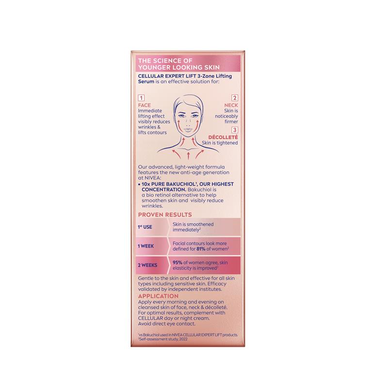 NIVEA Cellular Expert Lift Bakuchiol 3-Zone Lifting Serum 30ml
