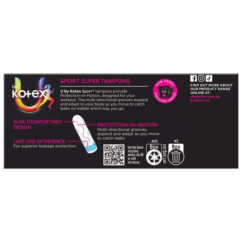 U by Kotex Sport Tampons Super 16 Pack