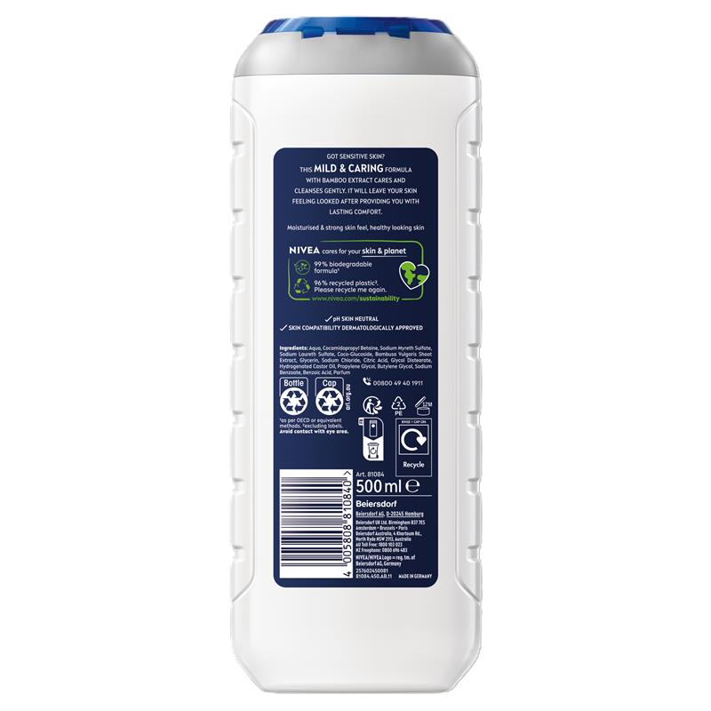 NIVEA MEN Sensitive 3-IN-1 Shower Gel Body Wash 500ml