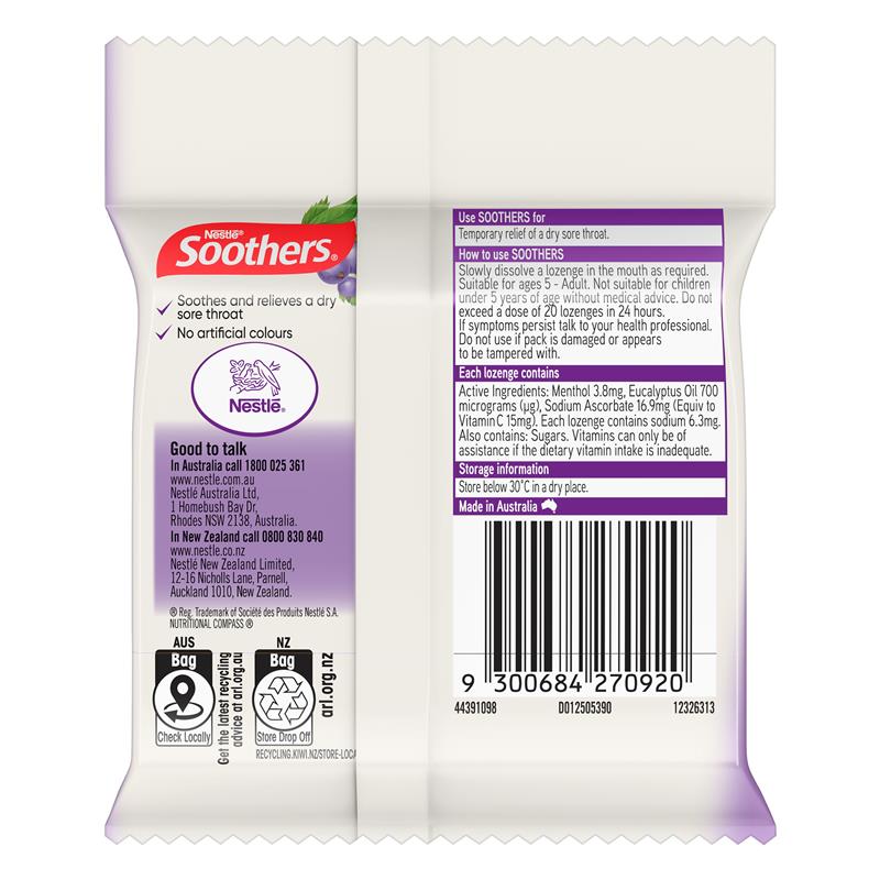 Soothers Blackcurrant 3x10 Lozenge Multipack