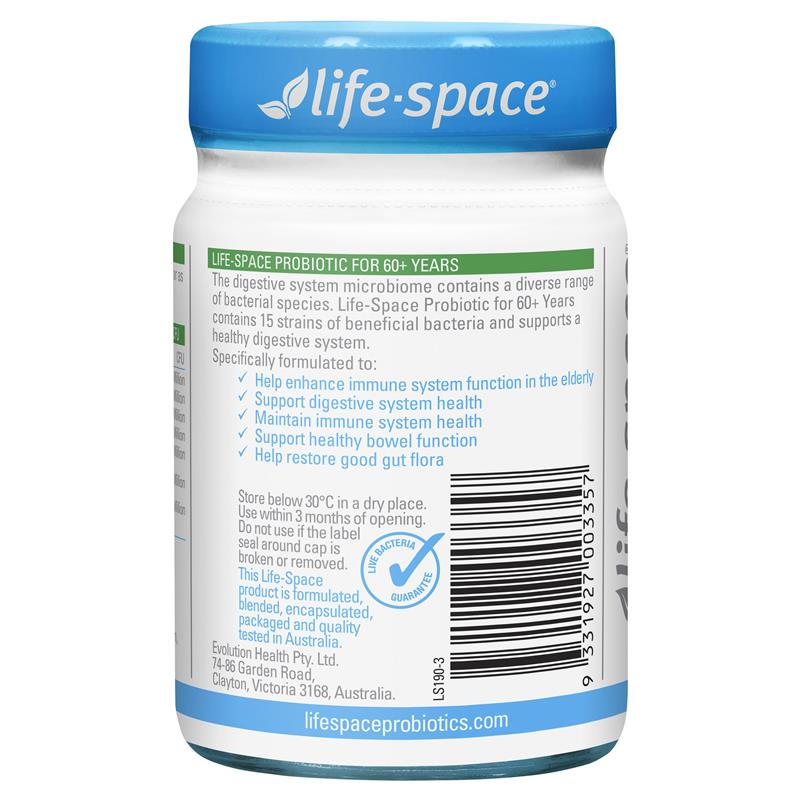 Life-Space Probiotic For 60+ Years 60 Capsules