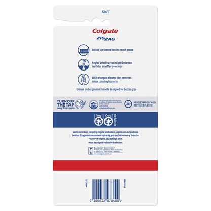 Colgate Toothbrush Zig Zag Daily Clean Soft Value 6 Pack