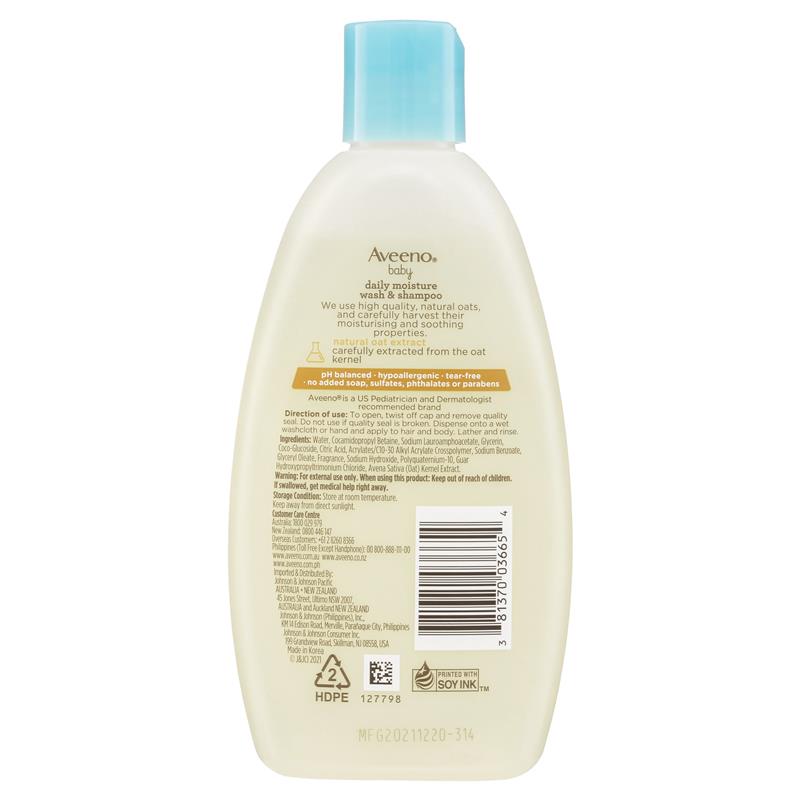 Aveeno Baby Daily Moisture Lightly Scented Wash & Shampoo 236mL