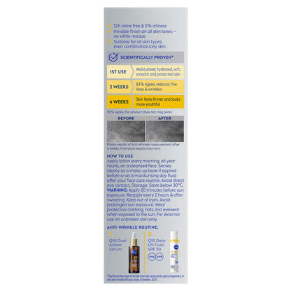 NIVEA Q10 Anti-Wrinkle Expert Daily UV Fluid SPF50 40ml