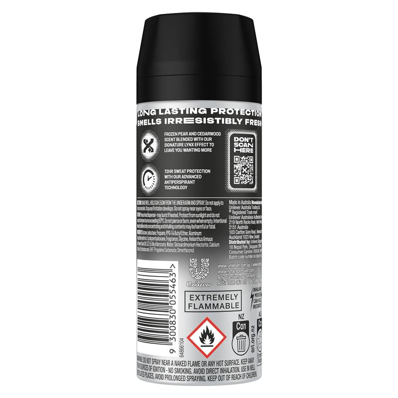 Lynx Deodorant Antiperspirant Black 165ml