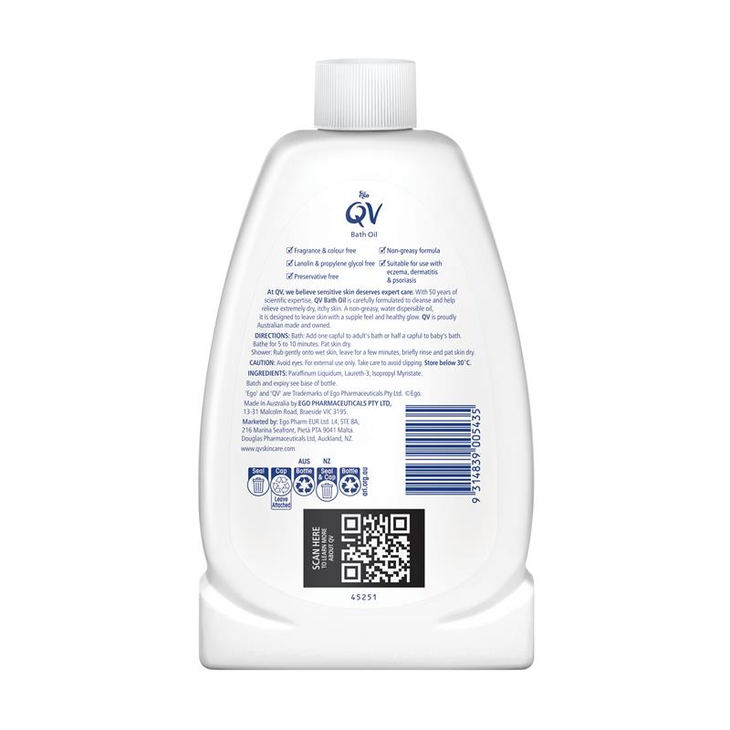 Ego QV Bath Oil 500mL