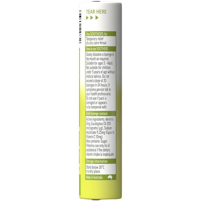 Soothers Liquid Center Lemon & Lime 50g