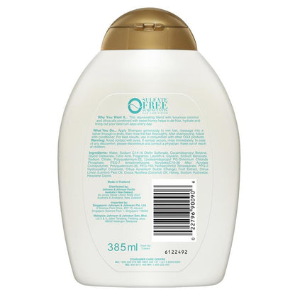 Ogx Quenching + Coconut Curls Shampoo For Curly Hair 385mL