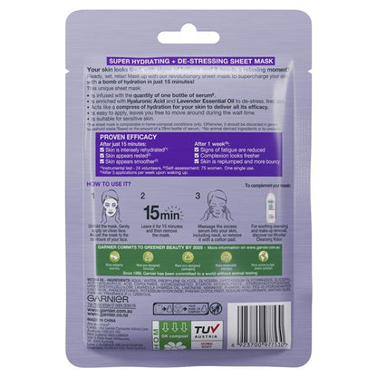 Garnier Hydra Bomb Hyaluronic Acid + Lavender Sheet Mask