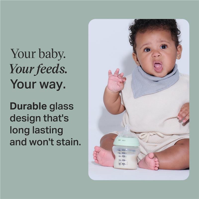 Tommee Tippee Natural Start 250ml Glass Bottle Slow Teat