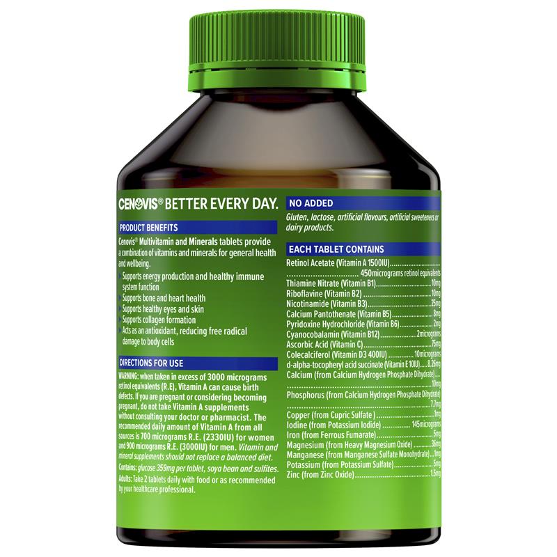 Cenovis Multivitamin and Minerals 200 Tablets