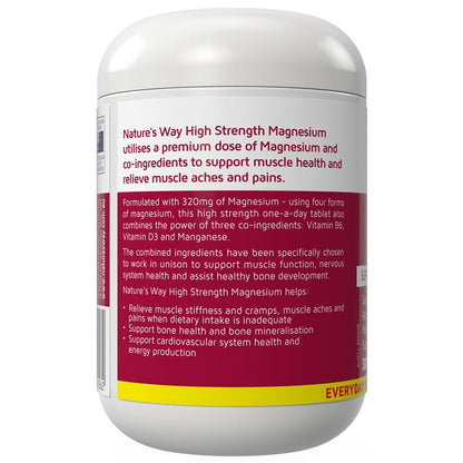 Nature's Way High Strength Magnesium 600mg 300 Tablets