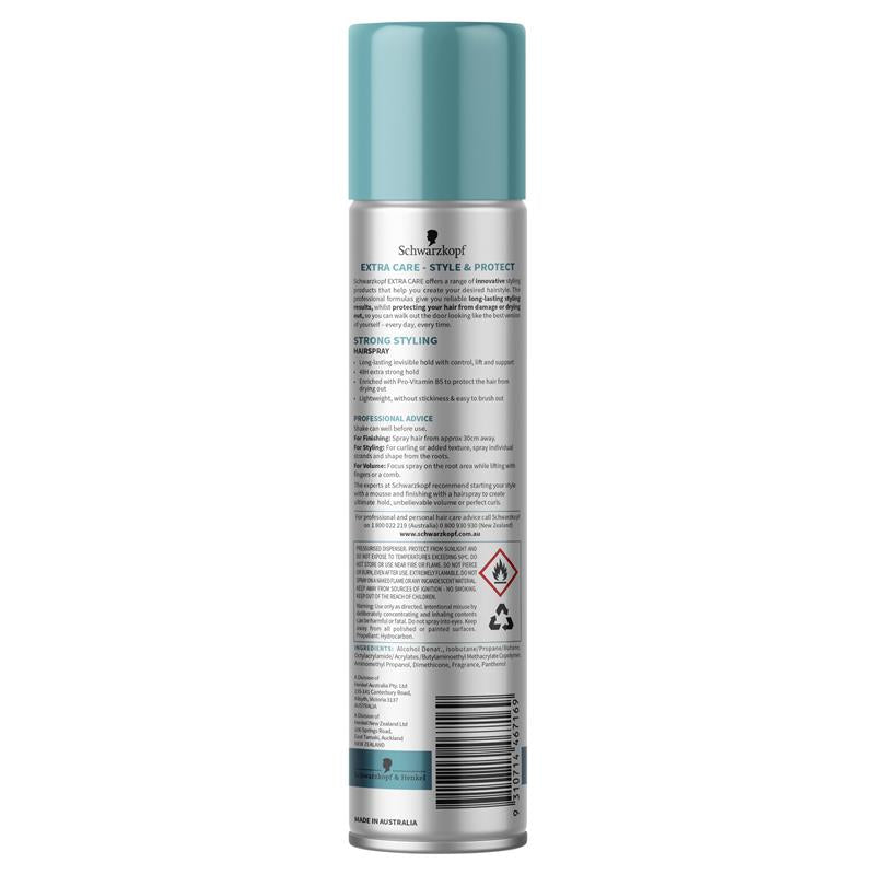 Schwarzkopf Extra Care Strong Styling Hairspray Maximum Hold 100g