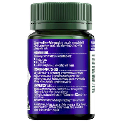 Nature's Own Sleep+ Ashwagandha 60 Tablets