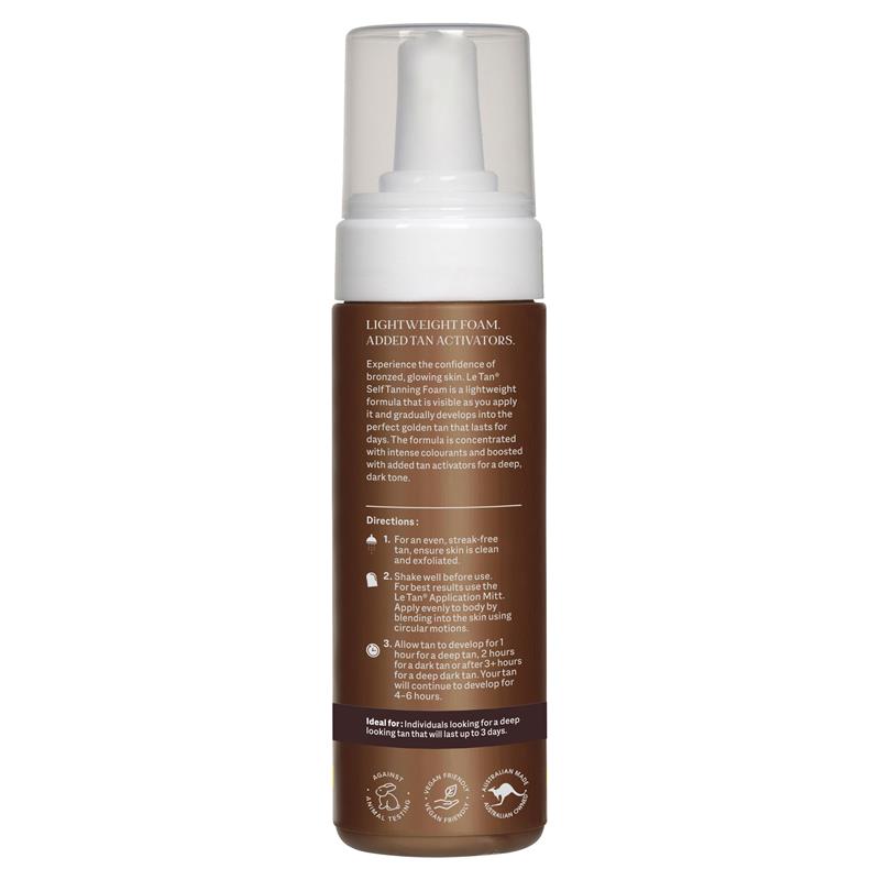 Le Tan Classic Tan Self Tanning Foam Ultra Dark 180ml