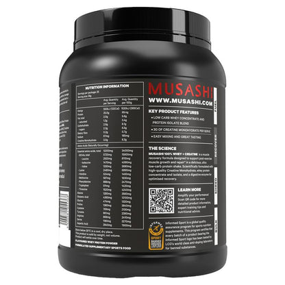 Musashi 100% Whey + Creatine Vanilla 900g