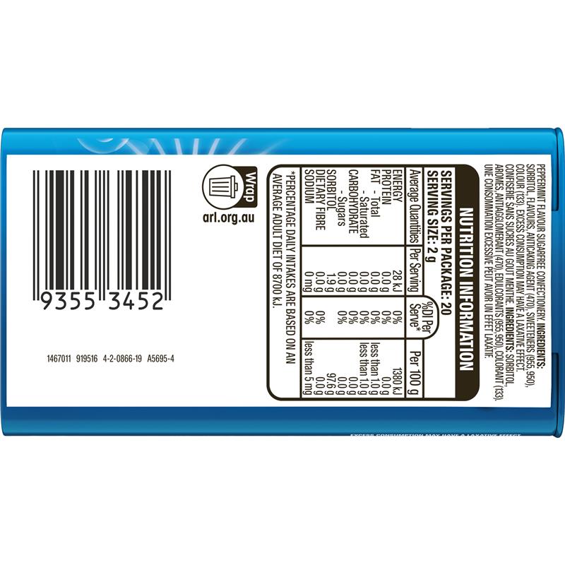 Eclipse Peppermint Mints 40g