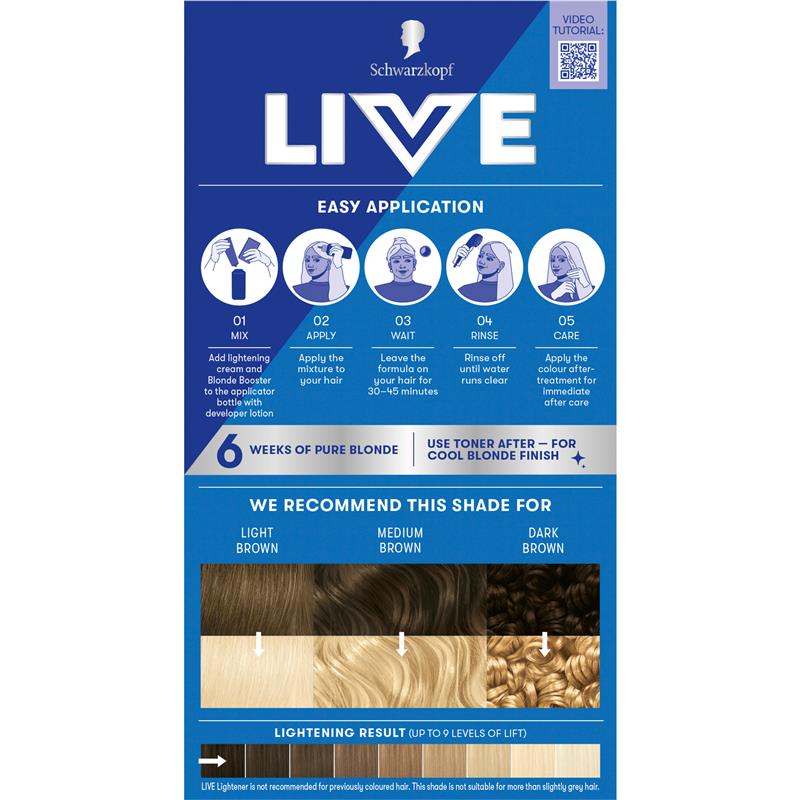 Schwarzkopf Live Colour Permanent Intense Bleach Max Blonde 00B